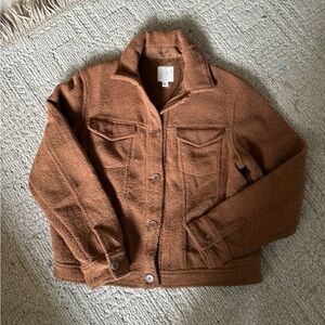 Brown Fleece shacket